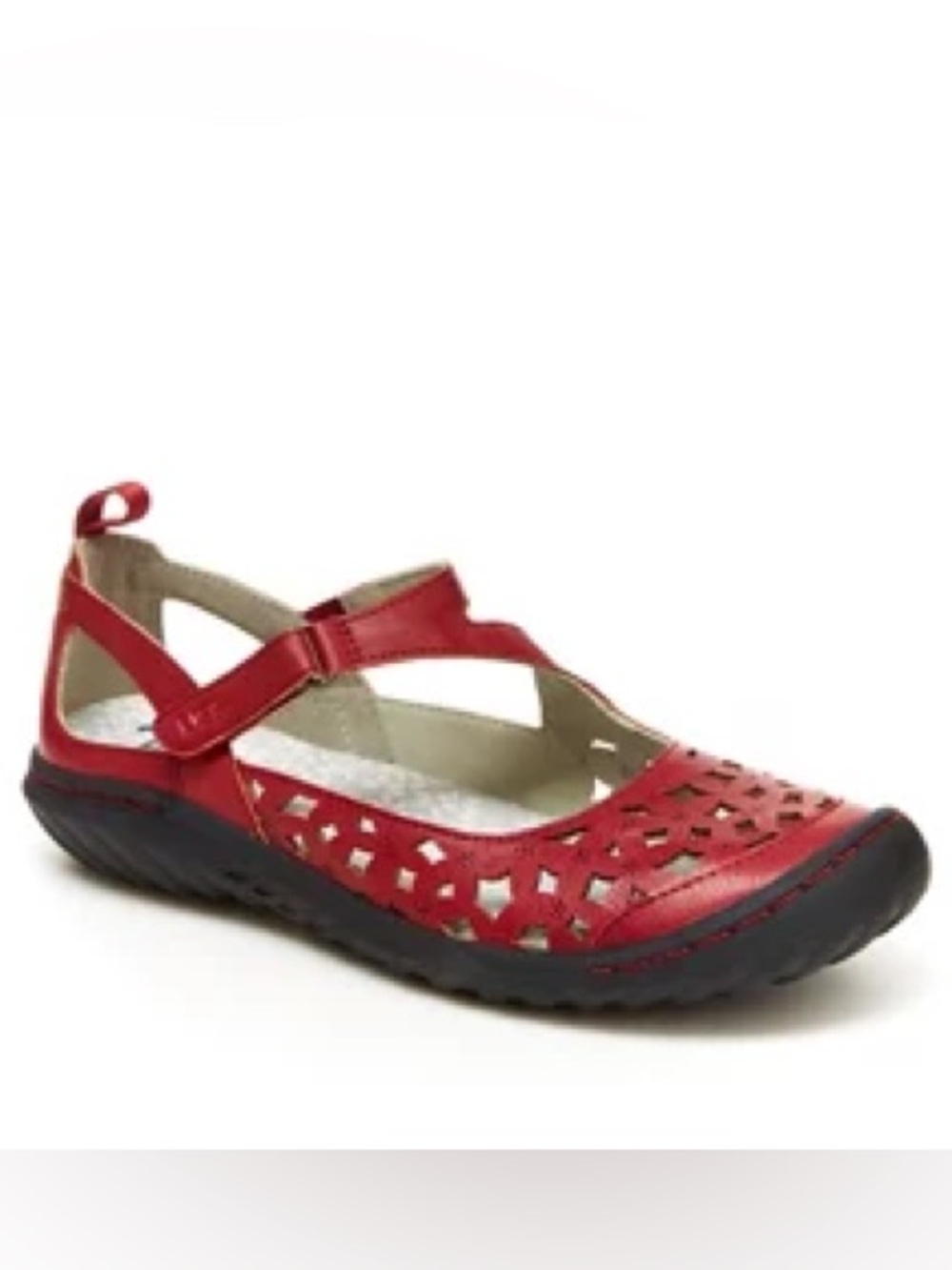 JBU Mary Jane Bellerose RED Flats Memory Foam - Comfort Sz 8.5 EUC